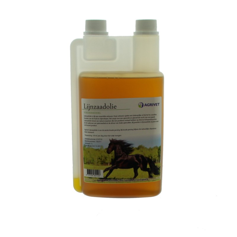 Agrivet lijnzaadolie paard 1 liter Agrivet lijnzaadolie paard 1 liter