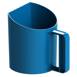 Voerschep 1kg Bekermodel Blauw
