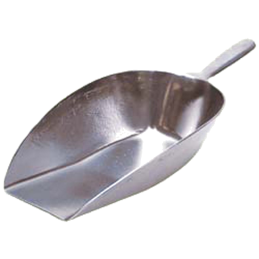 Aluminium voerschep plat 1.6kg