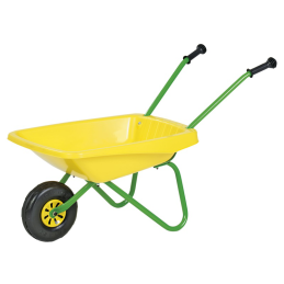 Kinderkruiwagen metaal geel