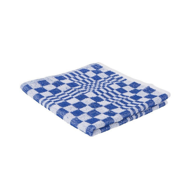 Handdoek blauw geblokt 50 x 50 cm 3 stuks Handdoek blauw geblokt 50 x 50 cm 3 stuks