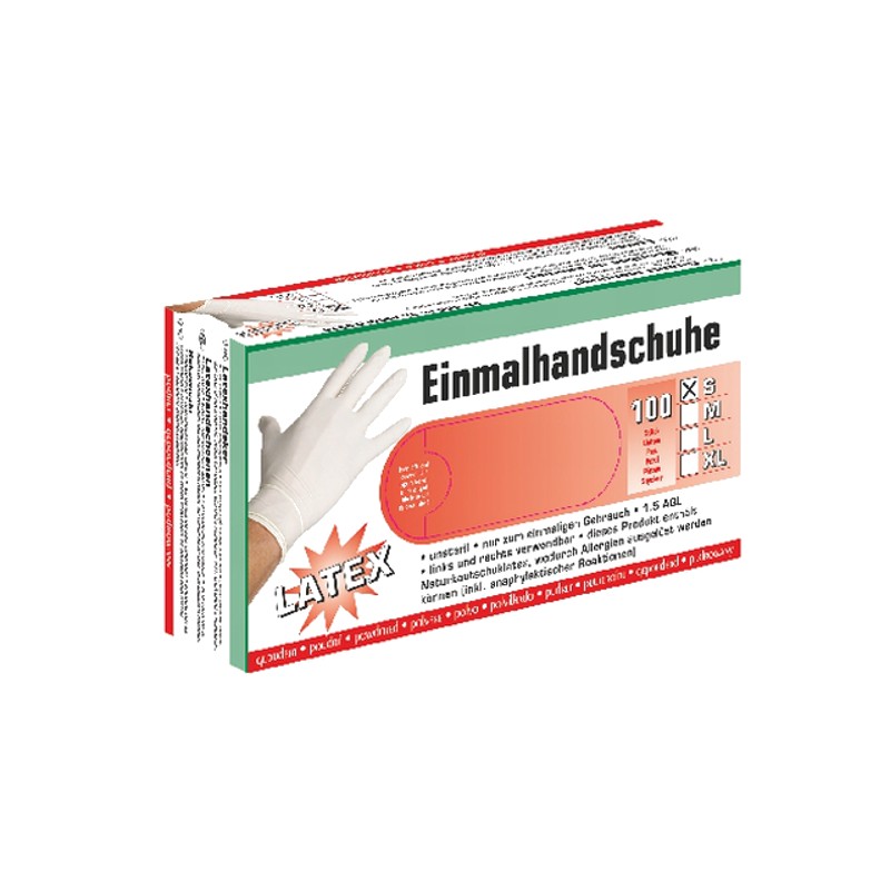 Handschoen Latex 100 stuks Handschoen Latex 100 stuks