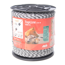 AKO TopLine schrikdraad wit/zwart 6x0.25 TriCOND 1000m