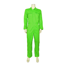 Kinderoverall polyester / katoen lime