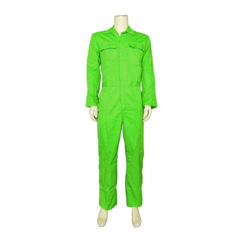 Kinderoverall polyester / katoen lime Kinderoverall polyester / katoen lime