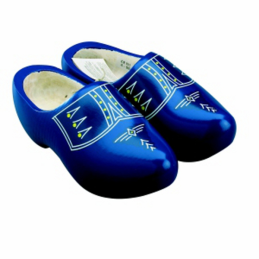 Houten kinderklomp peppel blauw