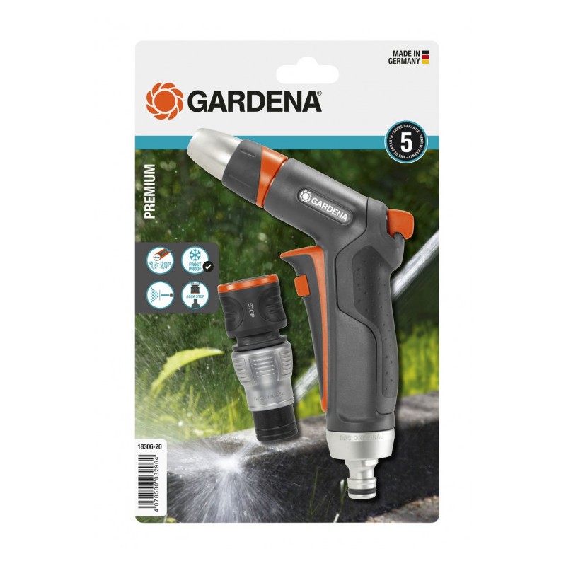 Gardena Premium spuitpistool met waterstop Gardena Premium spuitpistool met waterstop