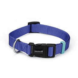 Honden halsband nylon blauw 25x 48-70